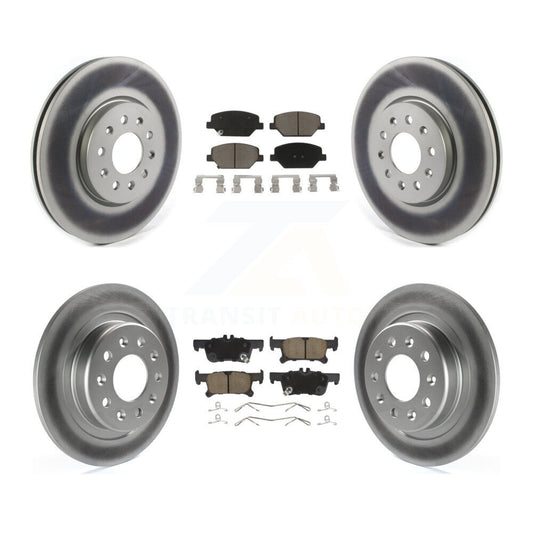 [Avant + Arrière] Kit de disque (revêtu) et plaquette (céramique) de frein pour 2016-2018 Buick Envision avec 288mm Diameter Rotor KGC-100683