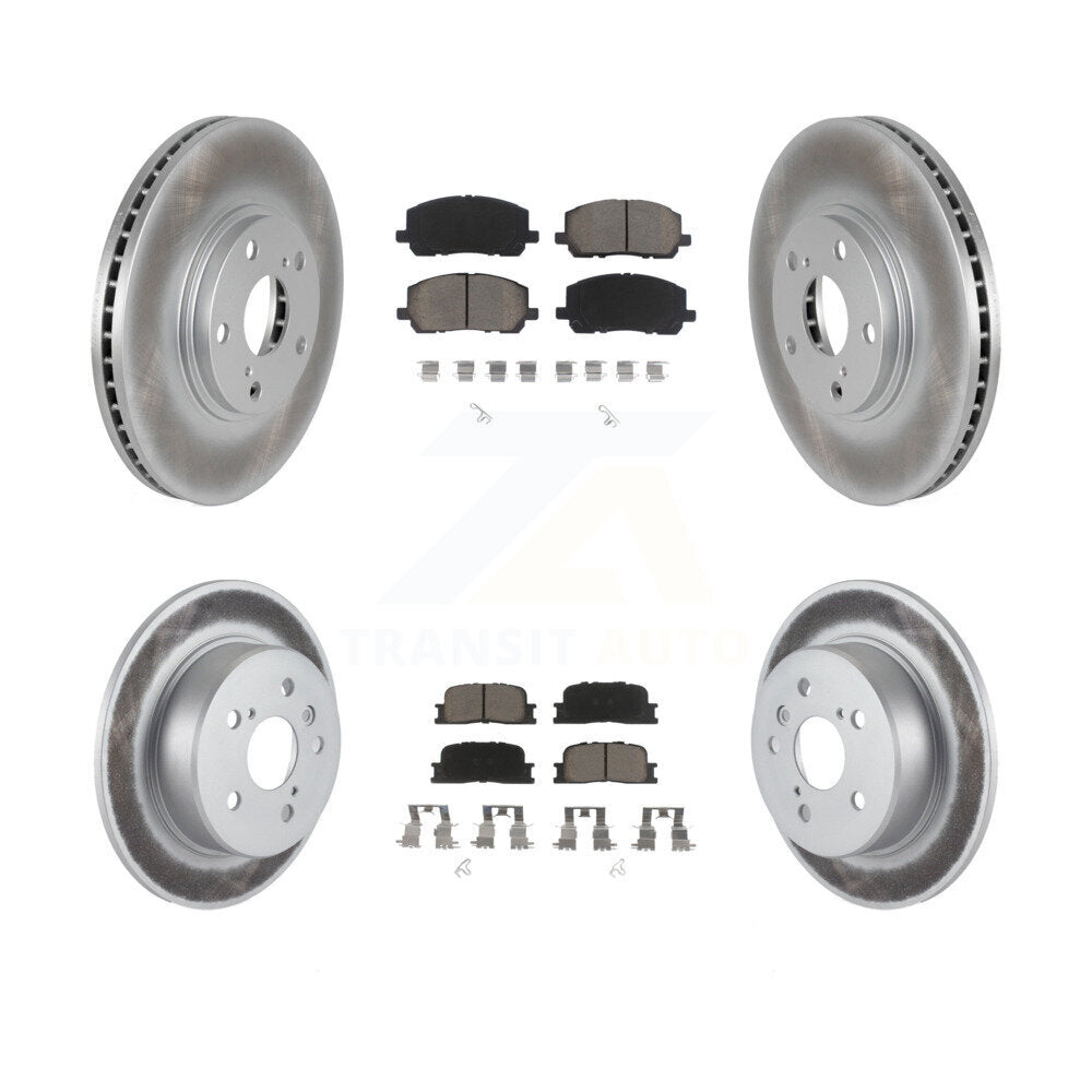 [Avant + Arrière] Kit de disque (revêtu) et plaquette (céramique) de frein pour 2001-2003 Toyota Highlander AWD KGC-100684