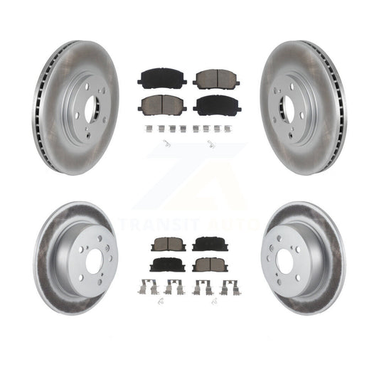 [Avant + Arrière] Kit de disque (revêtu) et plaquette (céramique) de frein pour 2001-2003 Toyota Highlander AWD KGC-100684