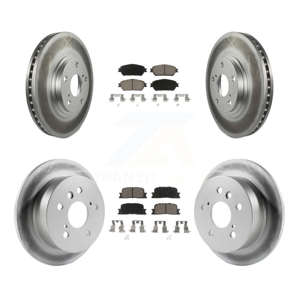 [Avant + Arrière] Kit de disque (revêtu) et plaquette (céramique) de frein pour 2004-2006 Lexus ES330 KGC-100685