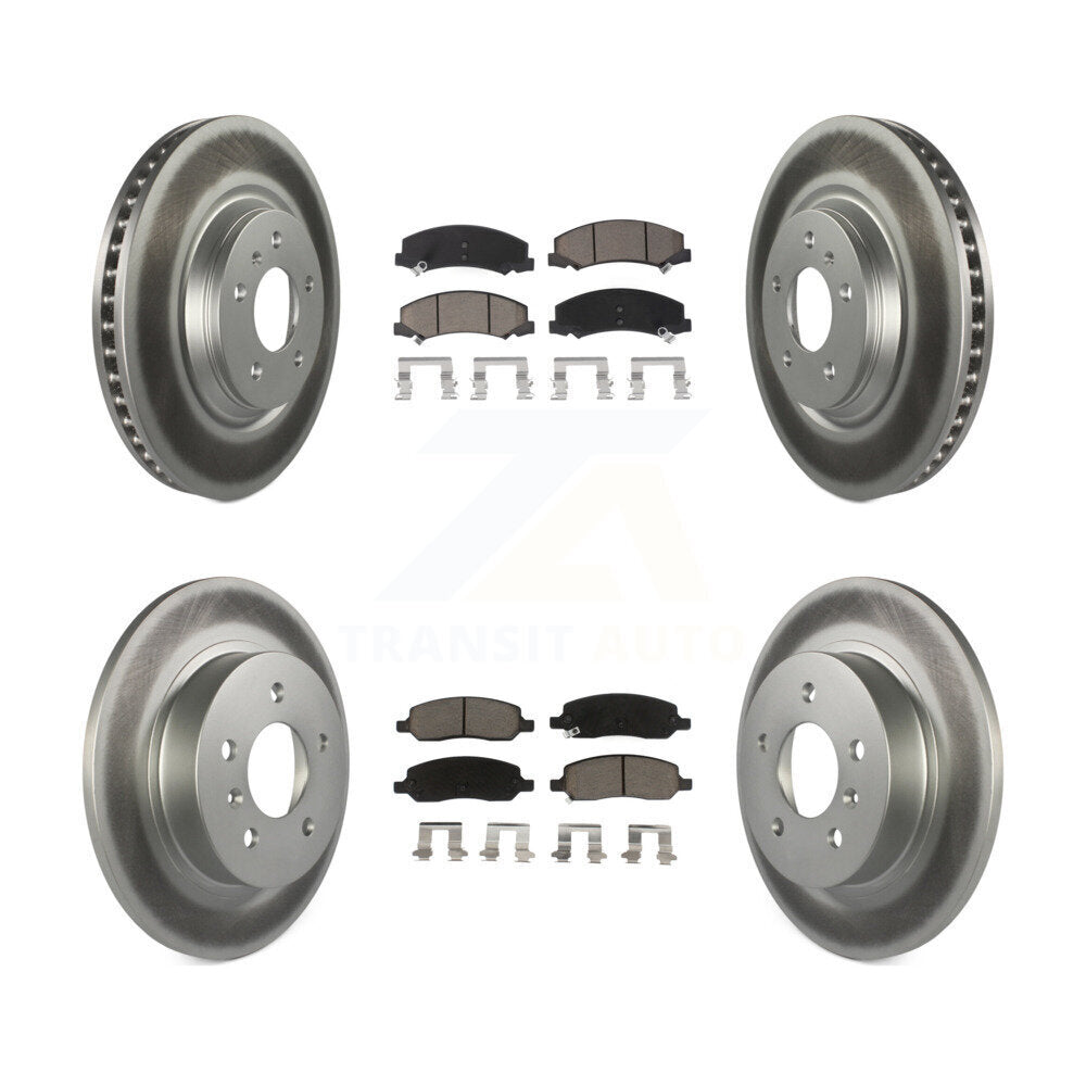 [Avant + Arrière] Kit de disque (revêtu) et plaquette (céramique) de frein pour 2006-2011 Buick Lucerne Cadillac DTS KGC-100689