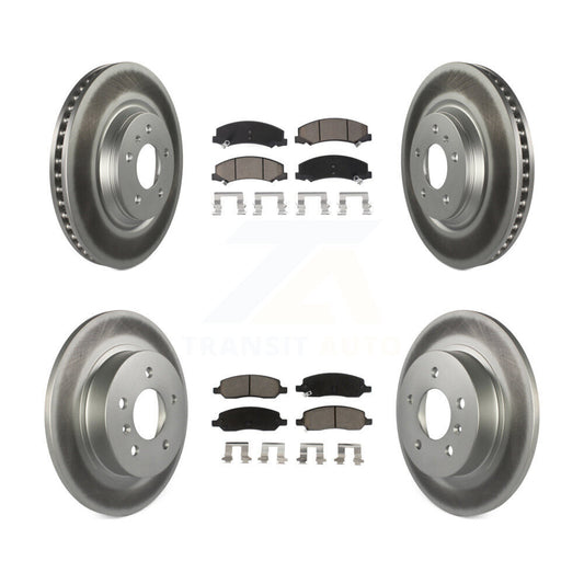 [Avant + Arrière] Kit de disque (revêtu) et plaquette (céramique) de frein pour 2006-2011 Buick Lucerne Cadillac DTS KGC-100689