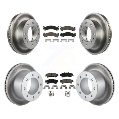 [Avant + Arrière] Kit de disque (revêtu) et plaquette (céramique) de frein pour 2001 Chevrolet Silverado 3500 GMC Sierra KGC-100690