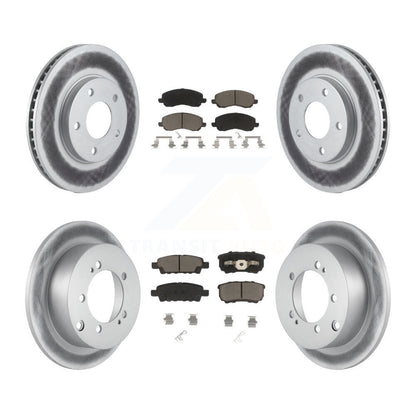 [Avant + Arrière] Kit de disque (revêtu) et plaquette (céramique) de frein pour Mitsubishi Lancer KGC-100692