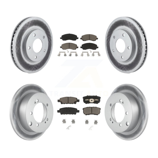 [Avant + Arrière] Kit de disque (revêtu) et plaquette (céramique) de frein pour Mitsubishi Lancer KGC-100692