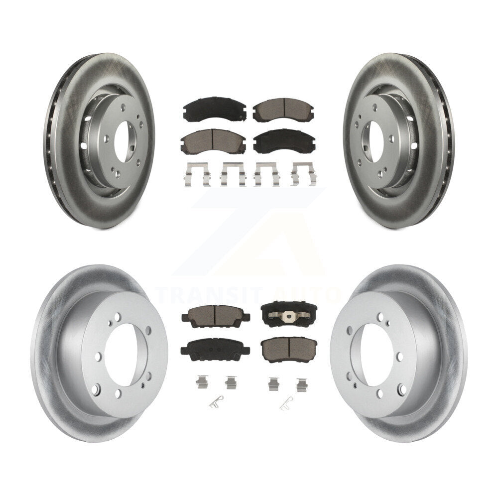 [Avant + Arrière] Kit de disque (revêtu) et plaquette (céramique) de frein pour 2005-2006 Mitsubishi Outlander KGC-100693