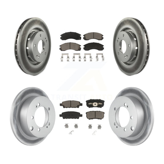 [Avant + Arrière] Kit de disque (revêtu) et plaquette (céramique) de frein pour 2005-2006 Mitsubishi Outlander KGC-100693