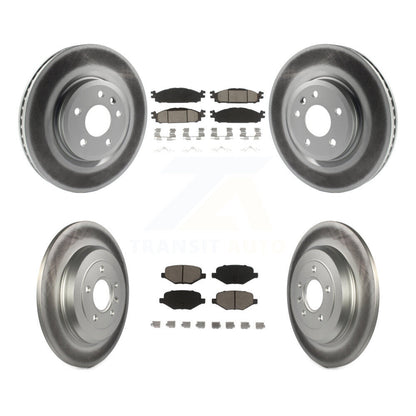 [Avant + Arrière] Kit de disque (revêtu) et plaquette (céramique) de frein pour Ford Explorer Taurus Flex Lincoln MKT MKS KGC-100696
