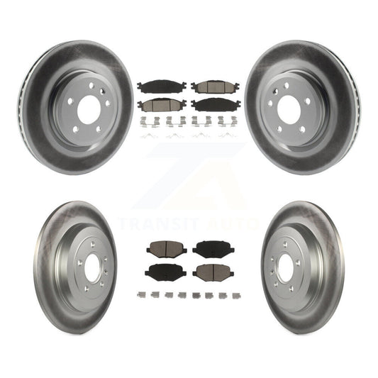 [Avant + Arrière] Kit de disque (revêtu) et plaquette (céramique) de frein pour Ford Explorer Taurus Flex Lincoln MKT MKS KGC-100696