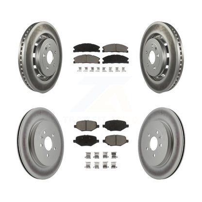 [Avant + Arrière] Kit de disque (revêtu) et plaquette (céramique) de frein pour Ford Explorer Taurus Flex Police Interceptor Sedan Lincoln MKS Special Service KGC-100697