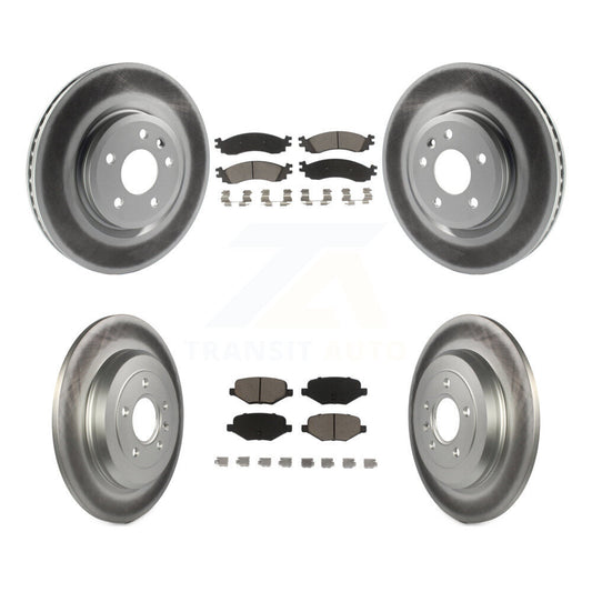 [Avant + Arrière] Kit de disque (revêtu) et plaquette (céramique) de frein pour 2010-2012 Ford Taurus SHO KGC-100698