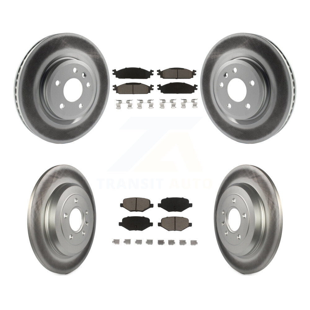 [Avant + Arrière] Kit de disque (revêtu) et plaquette (céramique) de frein pour 2009-2010 Lincoln MKS KGC-100699