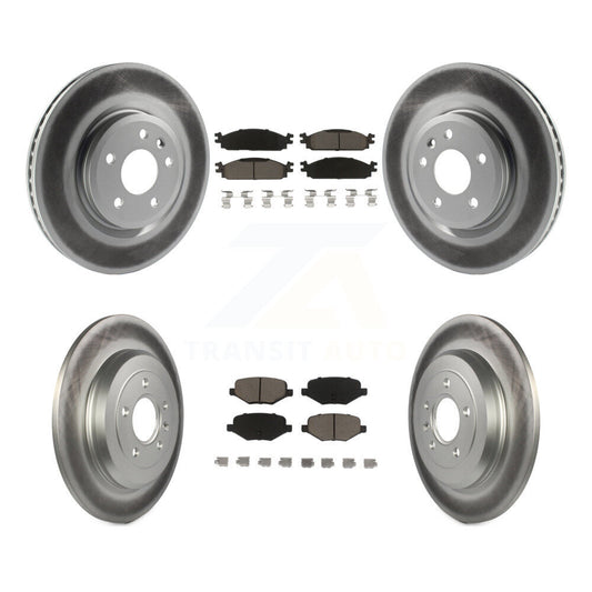 [Avant + Arrière] Kit de disque (revêtu) et plaquette (céramique) de frein pour 2009-2010 Lincoln MKS KGC-100699
