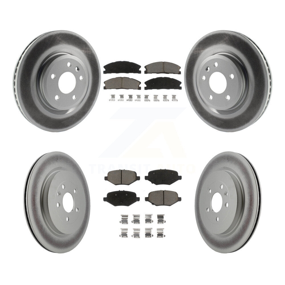 [Avant + Arrière] Kit de disque (revêtu) et plaquette (céramique) de frein pour 2013 Ford Explorer Sport avec Heavy Duty Brakes KGC-100700