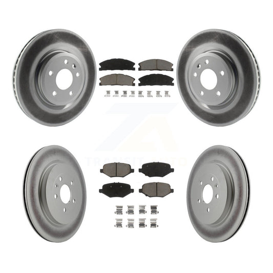 [Avant + Arrière] Kit de disque (revêtu) et plaquette (céramique) de frein pour 2013 Ford Explorer Sport avec Heavy Duty Brakes KGC-100700