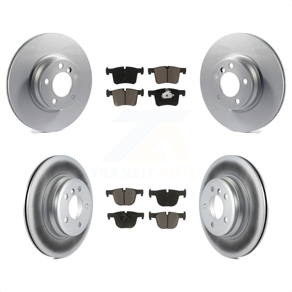[Avant + Arrière] Kit de disque (revêtu) et plaquette (céramique) de frein pour BMW 428i Gran Coupe xDrive sans Blue Painted Calipers KGC-100701 par Transit Auto