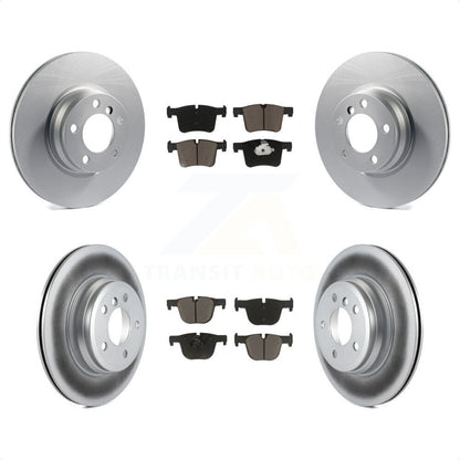 [Avant + Arrière] Kit de disque (revêtu) et plaquette (céramique) de frein pour BMW 428i Gran Coupe xDrive sans Blue Painted Calipers KGC-100701 par Transit Auto
