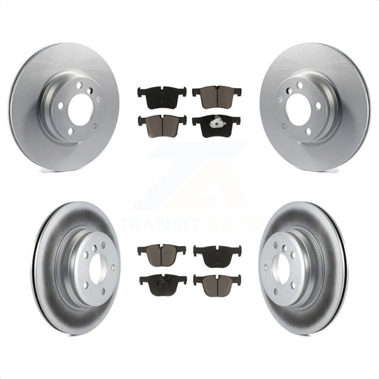 [Avant + Arrière] Kit de disque (revêtu) et plaquette (céramique) de frein pour BMW 428i Gran Coupe xDrive sans Blue Painted Calipers KGC-100701 par Transit Auto