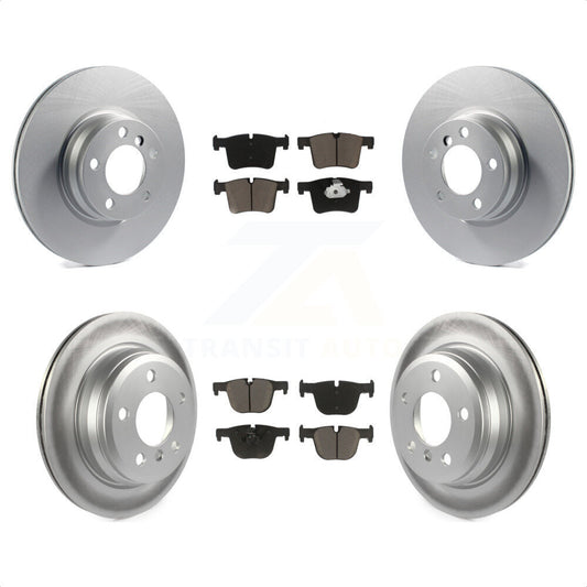 [Avant + Arrière] Kit de disque (revêtu) et plaquette (céramique) de frein pour BMW 428i Gran Coupe xDrive sans Blue Painted Calipers KGC-100702 par Transit Auto