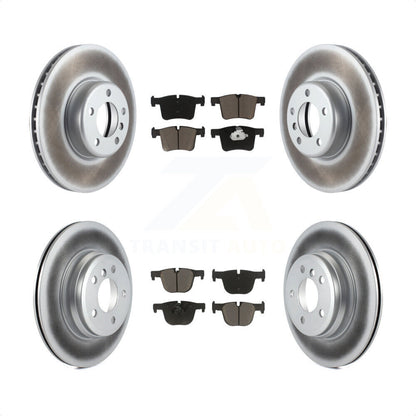 [Avant + Arrière] Kit de disque (revêtu) et plaquette (céramique) de frein pour BMW 435i 335i xDrive 430i Gran Coupe GT sans Blue Painted Calipers KGC-100706 par Transit Auto