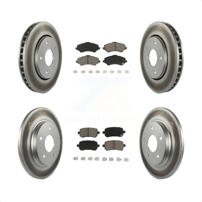 [Avant + Arrière] Kit de disque (revêtu) et plaquette (céramique) de frein pour Dodge Grand Caravan Chrysler Town & Country Journey Volkswagen Routan Ram C/V KGC-100710