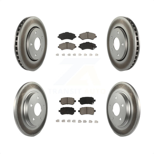 [Avant + Arrière] Kit de disque (revêtu) et plaquette (céramique) de frein pour Dodge Grand Caravan Chrysler Town & Country Journey Volkswagen Routan Ram C/V KGC-100710