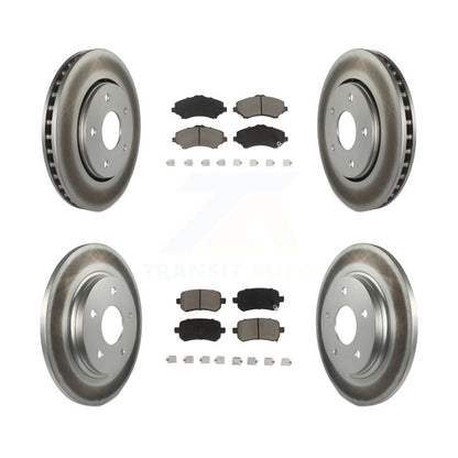[Avant + Arrière] Kit de disque (revêtu) et plaquette (céramique) de frein pour Dodge Grand Caravan Chrysler Town & Country Journey Volkswagen Routan Ram C/V KGC-100710