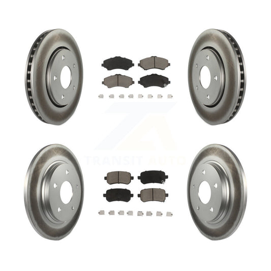 [Avant + Arrière] Kit de disque (revêtu) et plaquette (céramique) de frein pour Dodge Grand Caravan Chrysler Town & Country Journey Volkswagen Routan Ram C/V KGC-100710