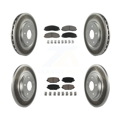 [Avant + Arrière] Kit de disque (revêtu) et plaquette (céramique) de frein pour Dodge Grand Caravan Journey Chrysler Town & Country Ram C/V Volkswagen Routan KGC-100711