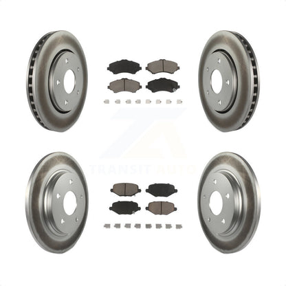 [Avant + Arrière] Kit de disque (revêtu) et plaquette (céramique) de frein pour Dodge Grand Caravan Chrysler Town & Country Journey Ram C/V Volkswagen Routan KGC-100712 par Transit Auto