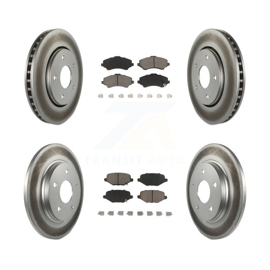 [Avant + Arrière] Kit de disque (revêtu) et plaquette (céramique) de frein pour Dodge Grand Caravan Chrysler Town & Country Journey Ram C/V Volkswagen Routan KGC-100712