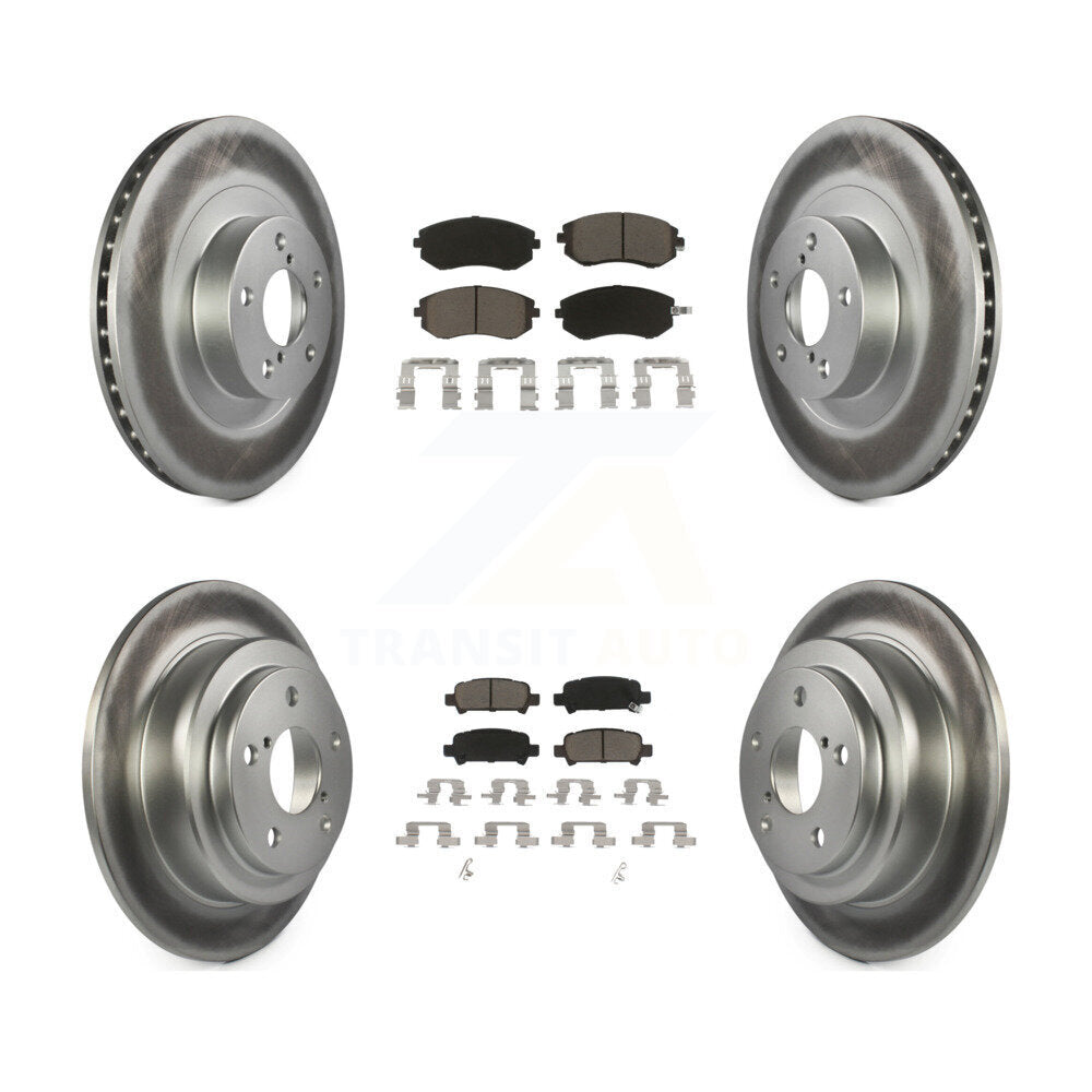 [Avant + Arrière] Kit de disque (revêtu) et plaquette (céramique) de frein pour 2003 Subaru Forester Impreza KGC-100713