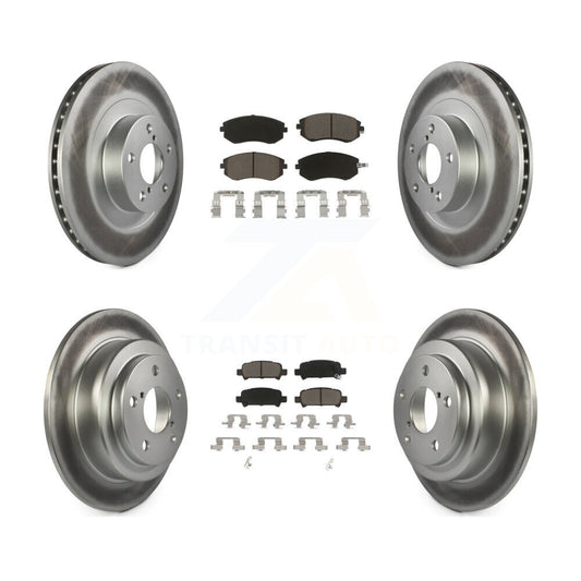 [Avant + Arrière] Kit de disque (revêtu) et plaquette (céramique) de frein pour 2003 Subaru Forester Impreza KGC-100713
