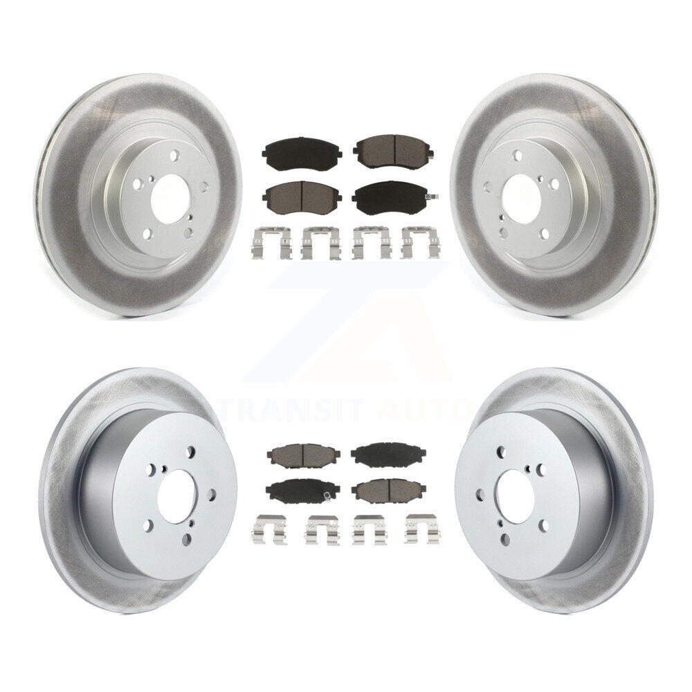 [Avant + Arrière] Kit de disque (revêtu) et plaquette (céramique) de frein pour Subaru Outback Legacy avec 292mm Diameter Rotor KGC-100717