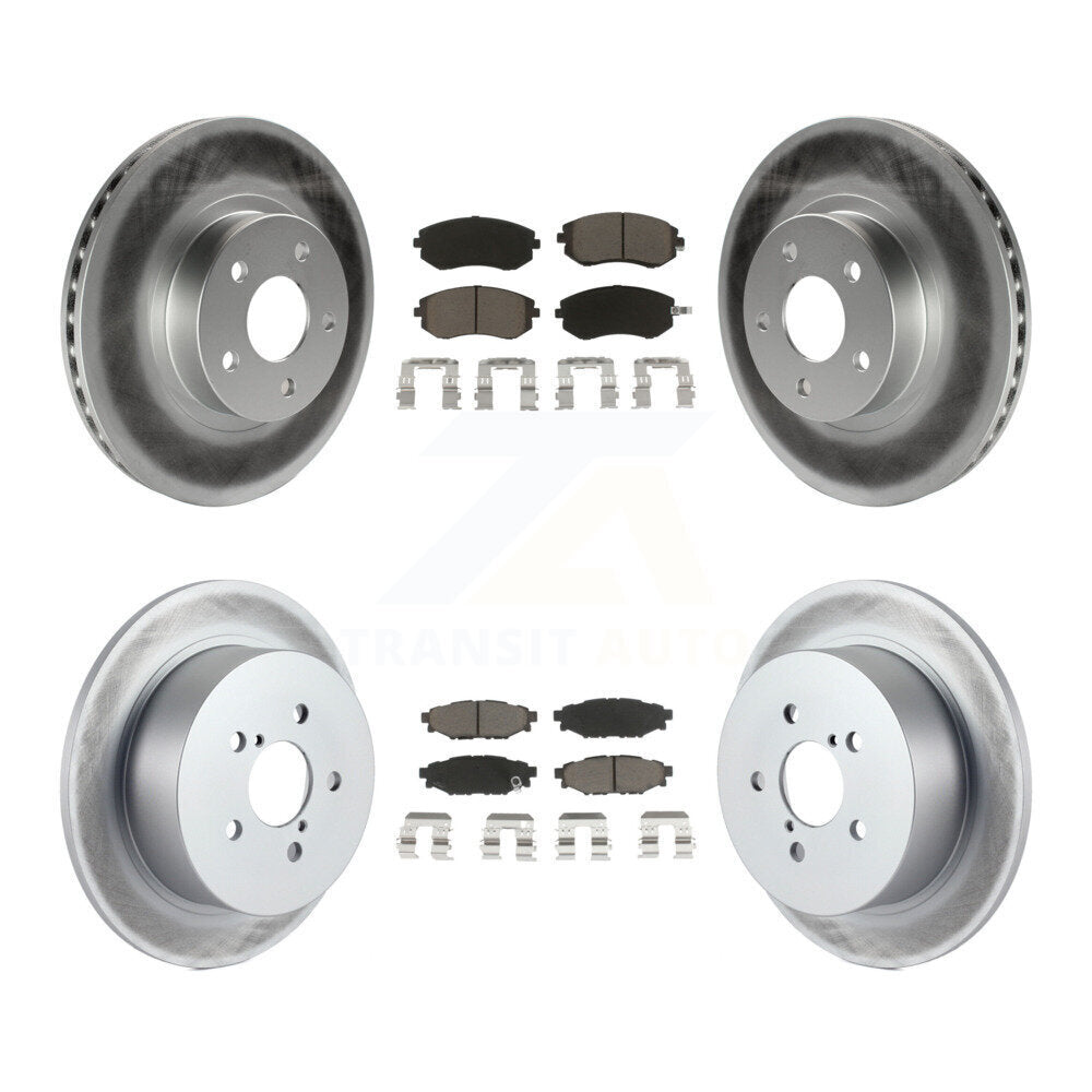 [Avant + Arrière] Kit de disque (revêtu) et plaquette (céramique) de frein pour 2005 Subaru Legacy i Limited avec 277mm Diameter Rotor KGC-100720