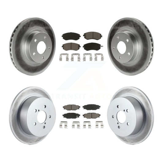 [Avant + Arrière] Kit de disque (revêtu) et plaquette (céramique) de frein pour 2005 Subaru Legacy i Limited avec 277mm Diameter Rotor KGC-100720