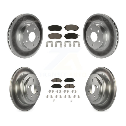 [Avant + Arrière] Kit de disque (revêtu) et plaquette (céramique) de frein pour 2002-2003 Subaru Impreza Outback RS TS KGC-100721