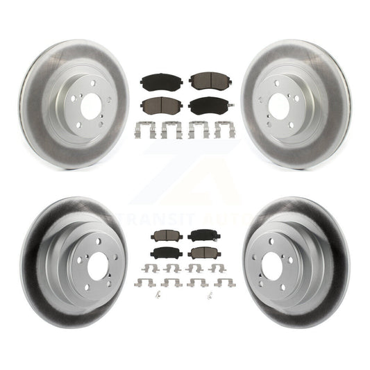 [Avant + Arrière] Kit de disque (revêtu) et plaquette (céramique) de frein pour 2005-2006 Subaru Baja Turbocharged avec 292mm Diameter Rotor KGC-100722