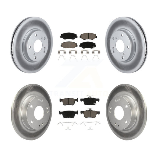 [Avant + Arrière] Kit de disque (revêtu) et plaquette (céramique) de frein pour Honda Civic KGC-100725