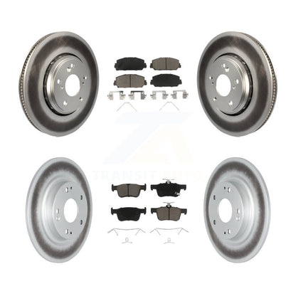 [Avant + Arrière] Kit de disque (revêtu) et plaquette (céramique) de frein pour Honda Civic KGC-100726