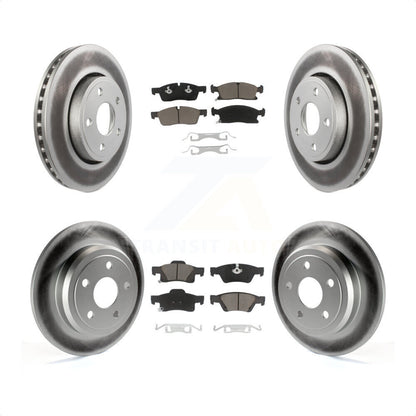 [Avant + Arrière] Kit de disque (revêtu) et plaquette (céramique) de frein pour Dodge Durango KGC-100730 par Transit Auto