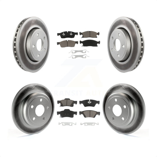 [Avant + Arrière] Kit de disque (revêtu) et plaquette (céramique) de frein pour Dodge Durango KGC-100730 par Transit Auto