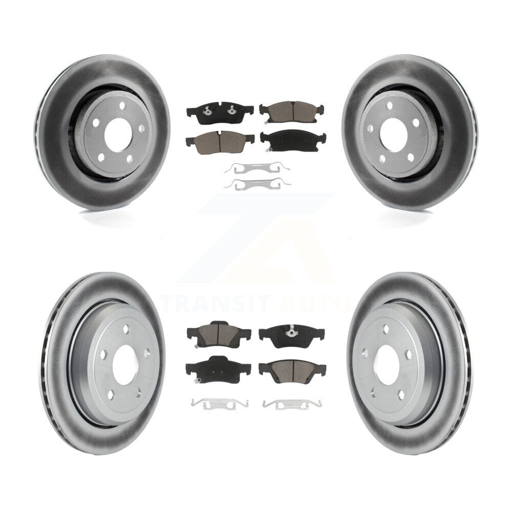 [Avant + Arrière] Kit de disque (revêtu) et plaquette (céramique) de frein pour Dodge Durango Jeep Grand Cherokee WK KGC-100731
