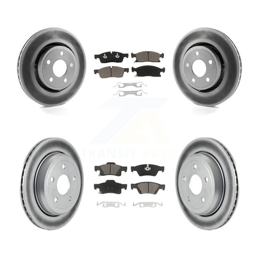 [Avant + Arrière] Kit de disque (revêtu) et plaquette (céramique) de frein pour Dodge Durango Jeep Grand Cherokee WK KGC-100731