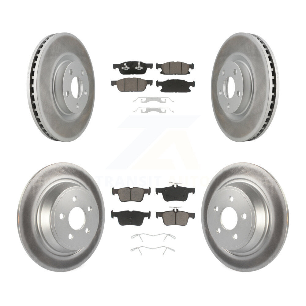 [Avant + Arrière] Kit de disque (revêtu) et plaquette (céramique) de frein pour Ford Edge KGC-100739
