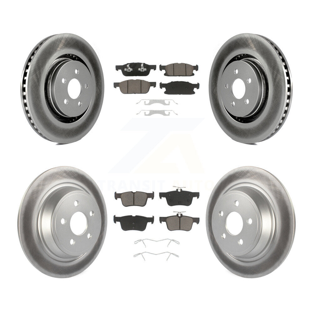 [Avant + Arrière] Kit de disque (revêtu) et plaquette (céramique) de frein pour Ford Edge Lincoln MKX Nautilus KGC-100740