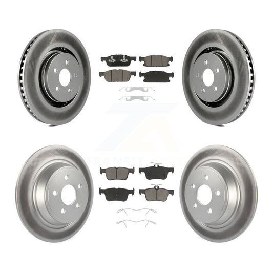 [Avant + Arrière] Kit de disque (revêtu) et plaquette (céramique) de frein pour Ford Edge Lincoln MKX Nautilus KGC-100740