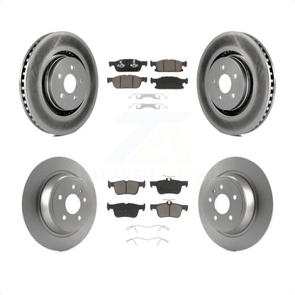 [Avant + Arrière] Kit de disque (revêtu) et plaquette (céramique) de frein pour 2017 Lincoln MKX avec 14mm Wheel Lugs KGC-100743 par Transit Auto