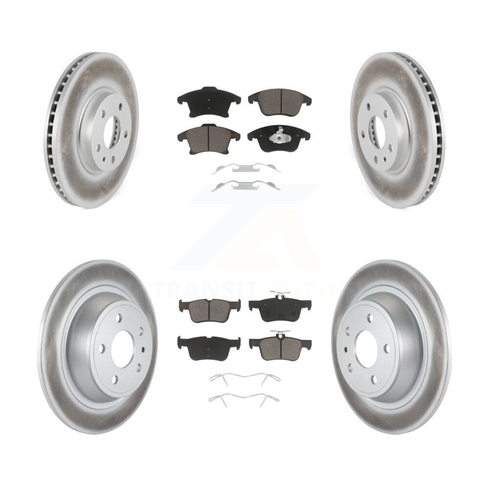[Avant + Arrière] Kit de disque (revêtu) et plaquette (céramique) de frein pour Ford Fusion Lincoln MKZ KGC-100745