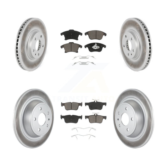 [Avant + Arrière] Kit de disque (revêtu) et plaquette (céramique) de frein pour Ford Fusion Lincoln MKZ KGC-100745